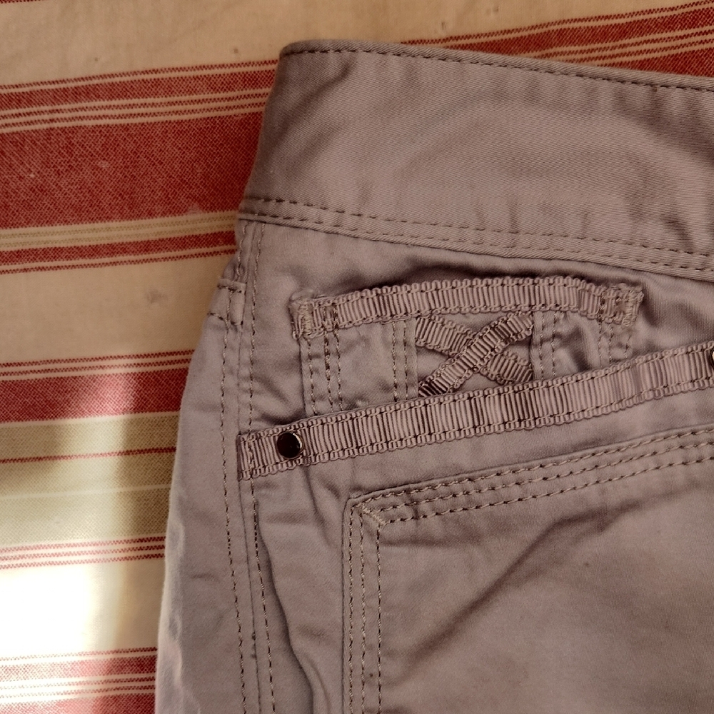 White House Black Market Light Gray Bermuda Shorts - Picture 2 of 12